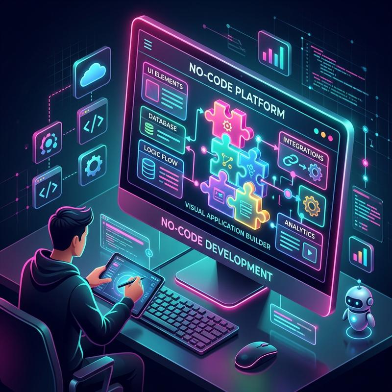 No-Code Development overview graphic