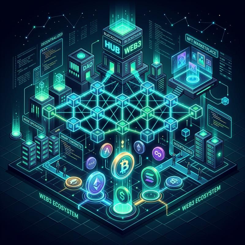 Web3 & Blockchain overview graphic